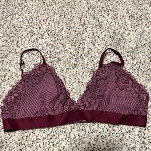 Aerie Lace Bralette in Deep Burgundy